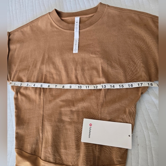 NWT Lululemon Heavyweight Cotton T-Shirt Bodysuit Back Cutout Camel Size S - Picture 12 of 15